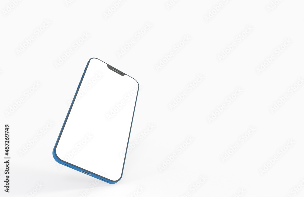 Modern smartphone mockup, isometric position. Realistic 3d Modern smartphone mockup, isometric position. Realistic 3d