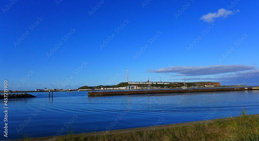 Blick auf Helgoland von der Düne aus, September 2021