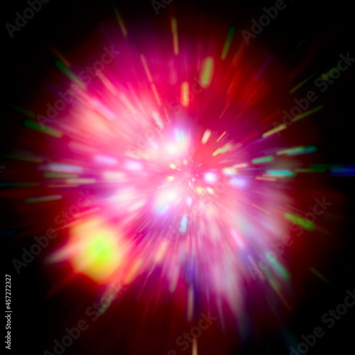 Big splash in universe. Space background. Colorful lights.The elements of this image furnished by NASA.