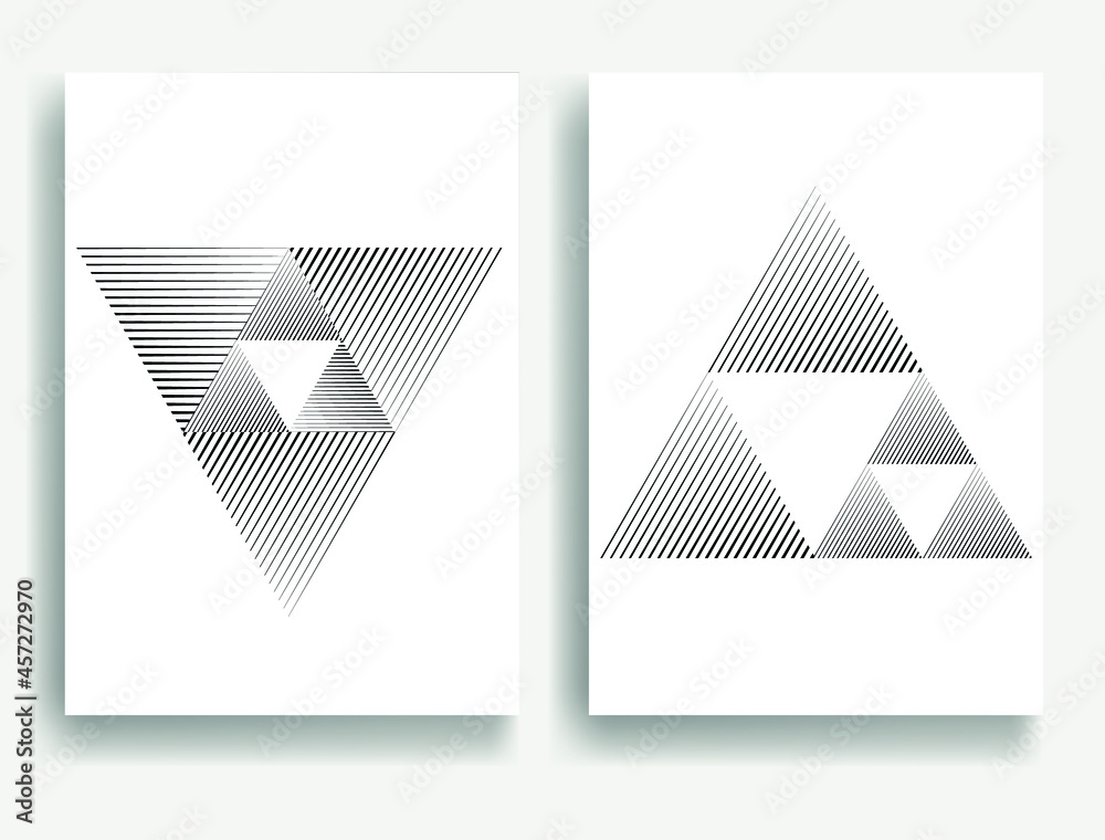 Fototapeta premium Contemporary composition .Modern minimal posters .Linear design . Trendy background . Vector illustration