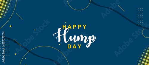 Hump Day. Holiday concept. Template for background, banner, card, poster with text inscription. Vector EPS10 illustration