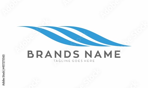 Beach wave vector logo