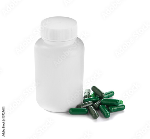 White medicine bottle with ...