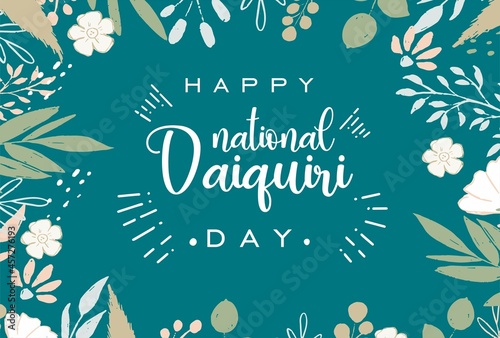 National Daiquiri Day. Holiday concept. Template for background, banner, card, poster with text inscription. Vector EPS10 illustration