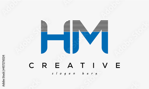 HM creative letter logo design victor
