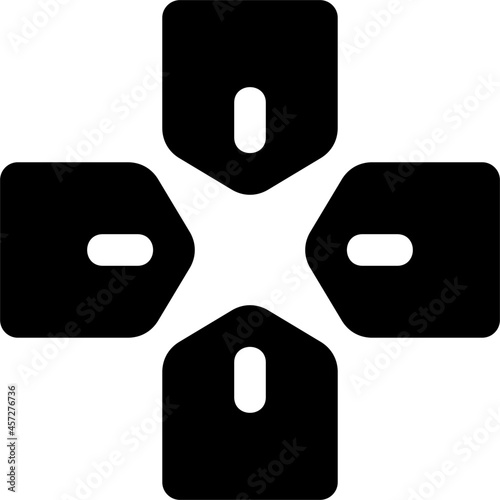 controller icon on white background photo