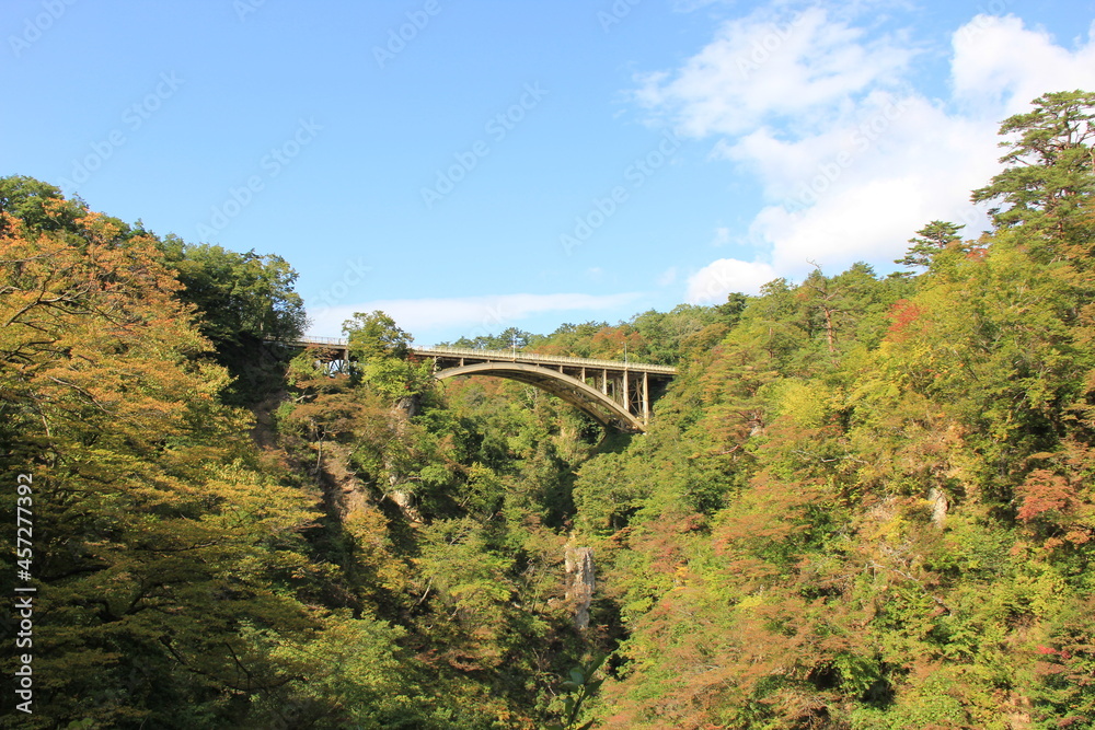 大深沢橋が架かっている鳴子峡(宮城県)