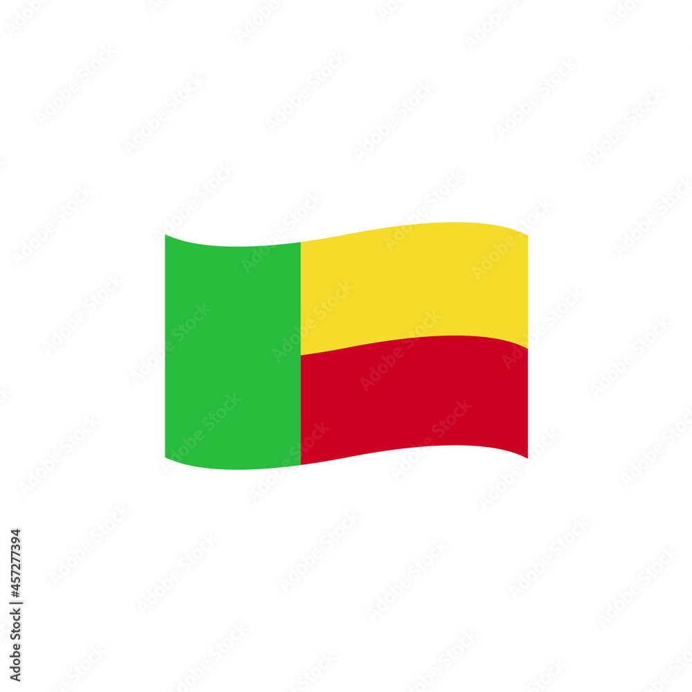 Obraz premium Benin flag emoji vector