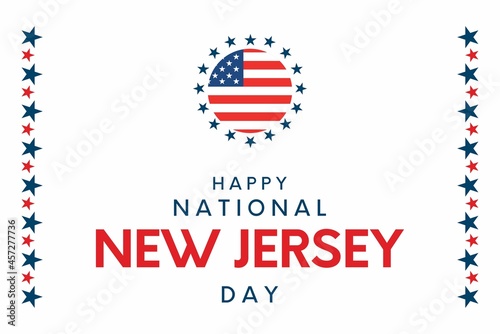 New Jersey Day. Holiday concept. Template for background, banner, card, poster with text inscription. Vector EPS10 illustration