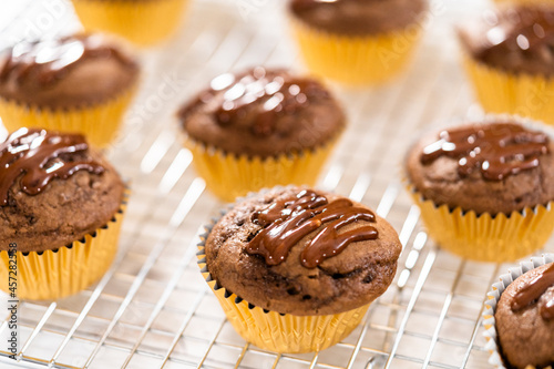 Chocolate raspberry cupcakes