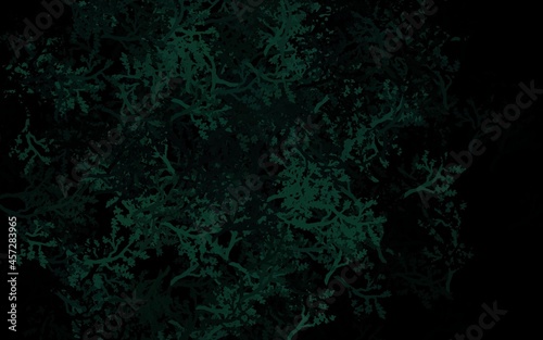 Dark Green vector elegant wallpaper with trees, branches.