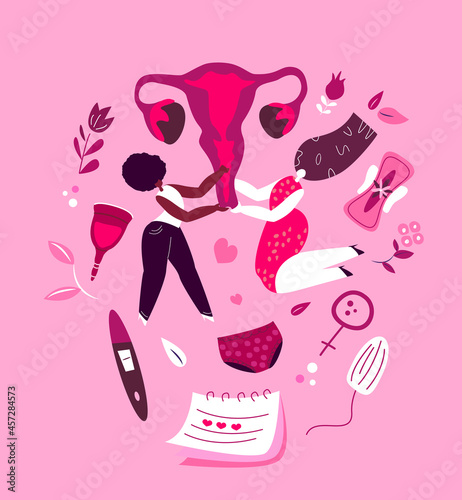Slika na platnu Feminism Menstruation concept