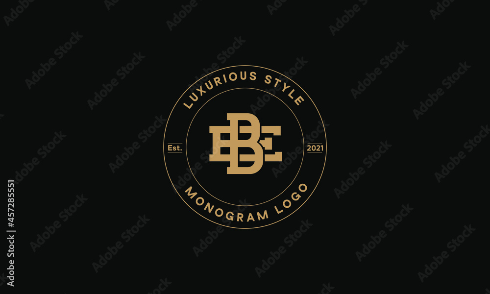 BE OR EB monogram abstract emblem vector logo template
