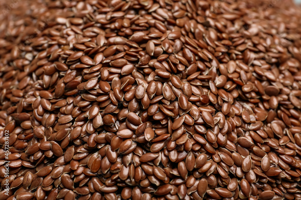 Flax seeds as background, closeup Flax seeds as background, closeup