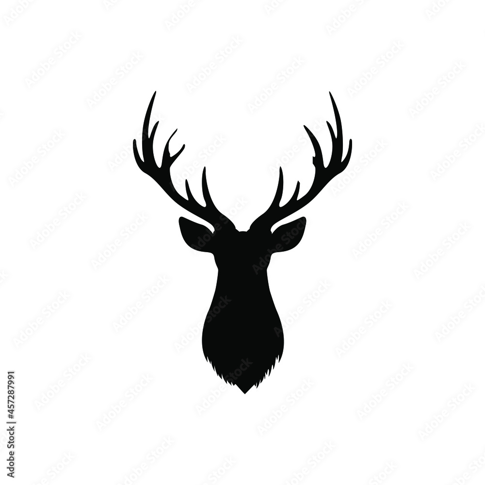Deer vector icon. Elk illustration sign. horns symbol. hunting logo. Deer vector icon. Elk illustration sign. horns symbol. hunting logo.