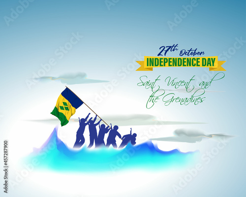 vector illustration for saint vincent  the grenadines independence day-27 October