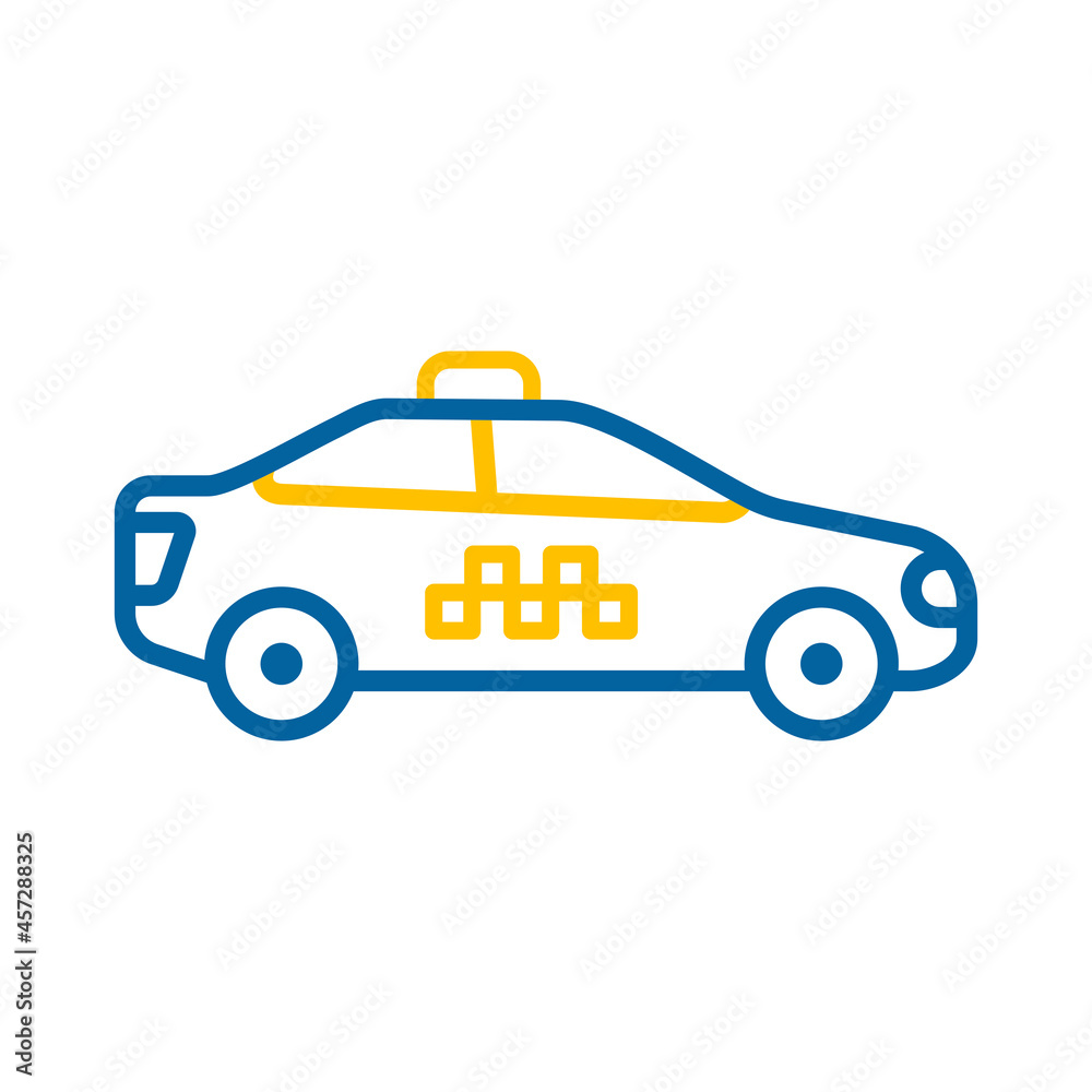 Taxi car flat vector icon isolated