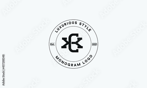 CX OR XC monogram abstract emblem vector logo template