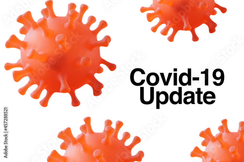 COVID-19 CORONAVIRUS UPDATE words on white background