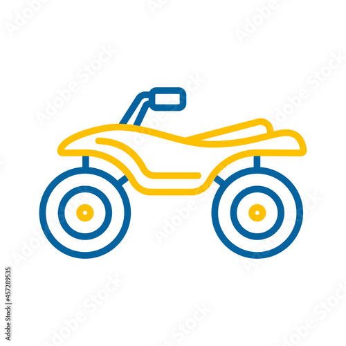ATV rider, Quad bike flat vector icon