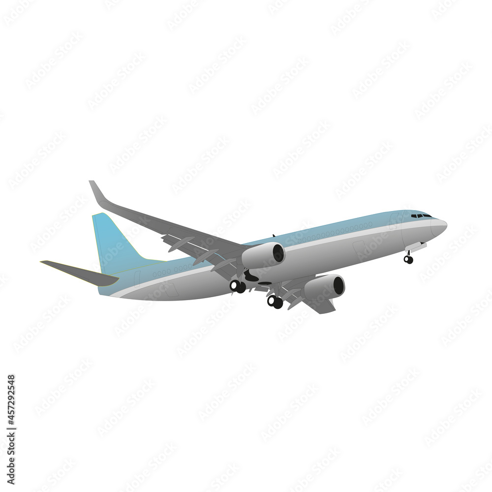 Airplane flying around the globe isolated on white background. Vector Illustration Airplane flying around the globe isolated on white background. Vector Illustration