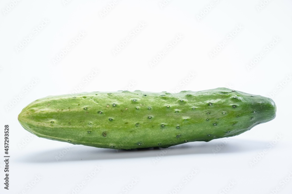 Cucumbers white background food isolated. healthy vegetable.