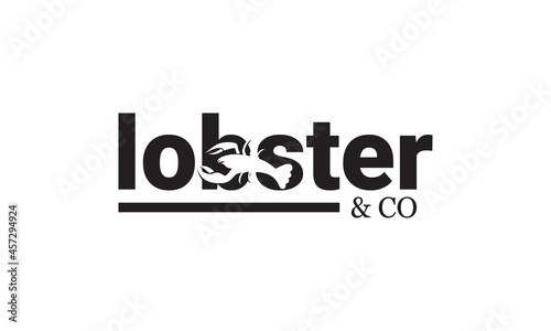 Illustration vector graphic of Modern vintage lobster logo, Simple and memorable for food drink, restaurant, supplier, fisherman boat, ocean theme cafe brand icon.