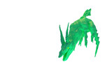 cool green flying dragon with white background 3D rendering illustration