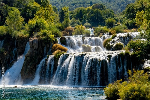 Fototapeta Naklejka Na Ścianę i Meble -  Krka National Park and Waterfalls in Croatia 
