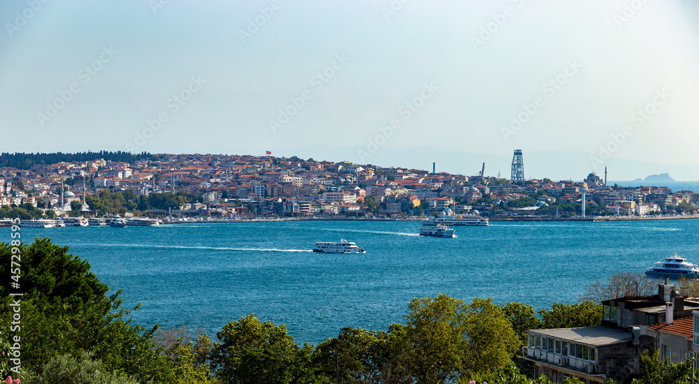 View of Bosporus strait, Istanbul, Turkey