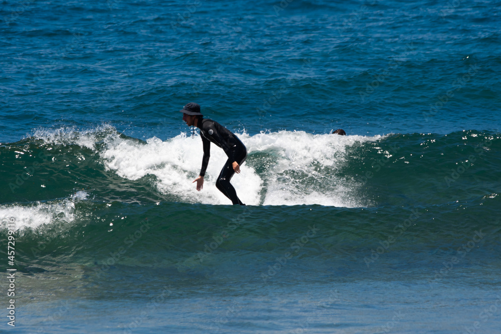 Boy surfing in Tenerife