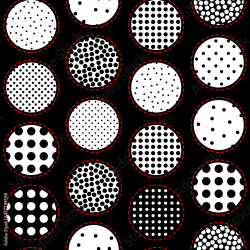 Patchwork textile pattern. Seamless quilting design background.