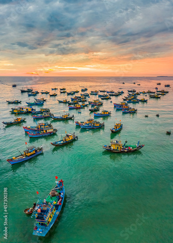View of Tam Tien fish market, Quang Nam, Vietnam