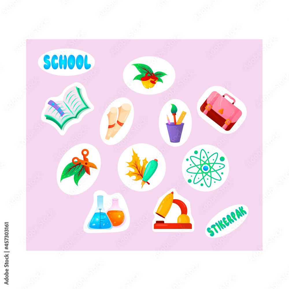school sticker vector