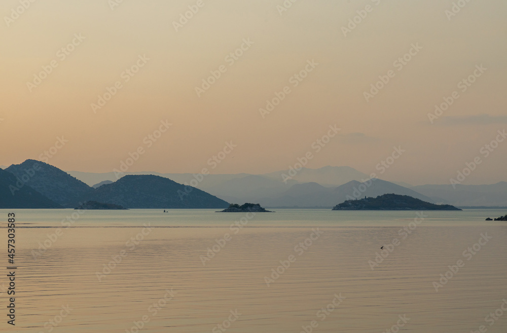 Sunset on Lake Skadar in Montenegro