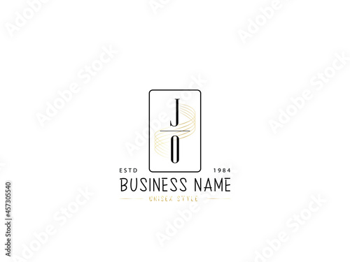 Letter JO Logo, Minimal jo logo icon design for wedding, fashion, apparel and clothing brand or all kind of use
