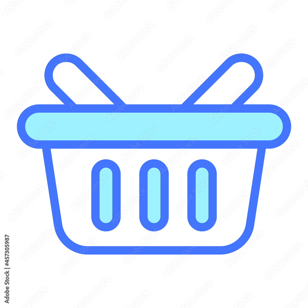 Shopping basket blue line icon, Black Friday glyph style store or market shopping commerce, shop sale icon design. Shopping basket blue line icon, Black Friday glyph style store or market shopping commerce, shop sale icon design.