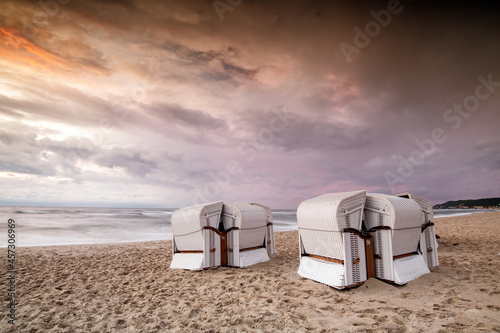 Fototapeta Naklejka Na Ścianę i Meble -  Landscape above the sea. Sand, beach and sea. Landscape from the Baltic Sea. 