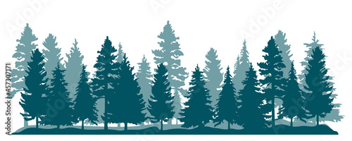 trees silhouettes background. Vector illustration © TetiSof