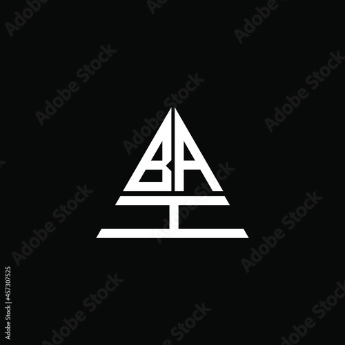 BAH letter logo creative design. BAH unique design
