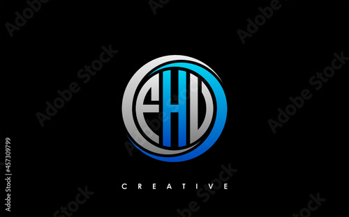 FHV Letter Initial Logo Design Template Vector Illustration photo