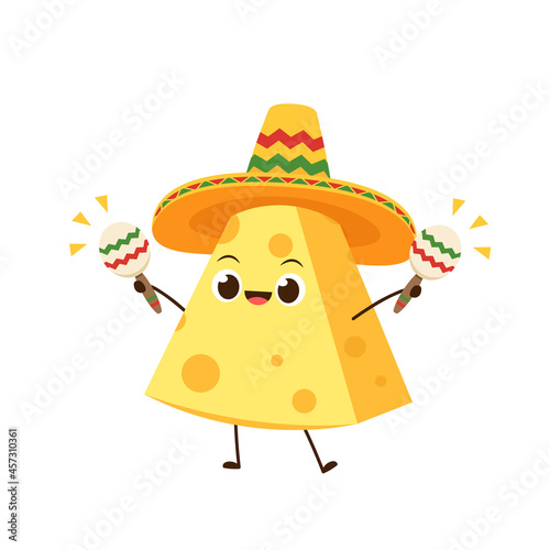 Cheese character design. Cheese on white background. symbol. mascot.