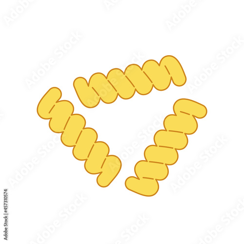 Pasta noodles vector. Pasta noodles on white background. 