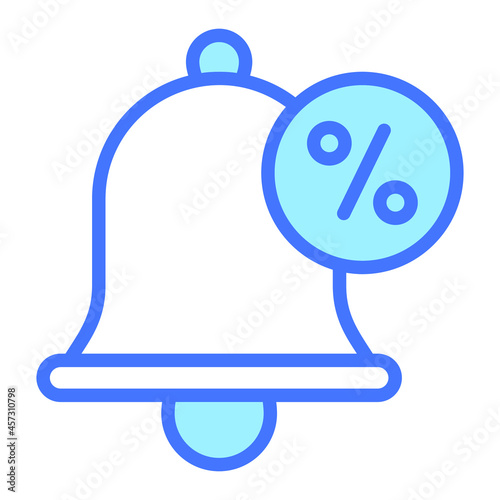 discount alert blue line icon  Black Friday glyph style store or market shopping commerce  shop sale icon design.