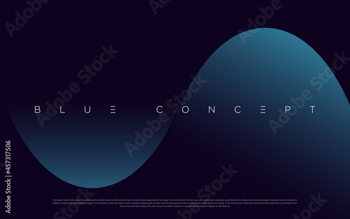 Premium blue abstract background concept with luxury geometric dark shapes. Exclusive cool art wallpaper design.