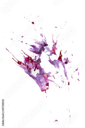 smeared blob of blueberry jam, crushed blueberries isolated on a white background