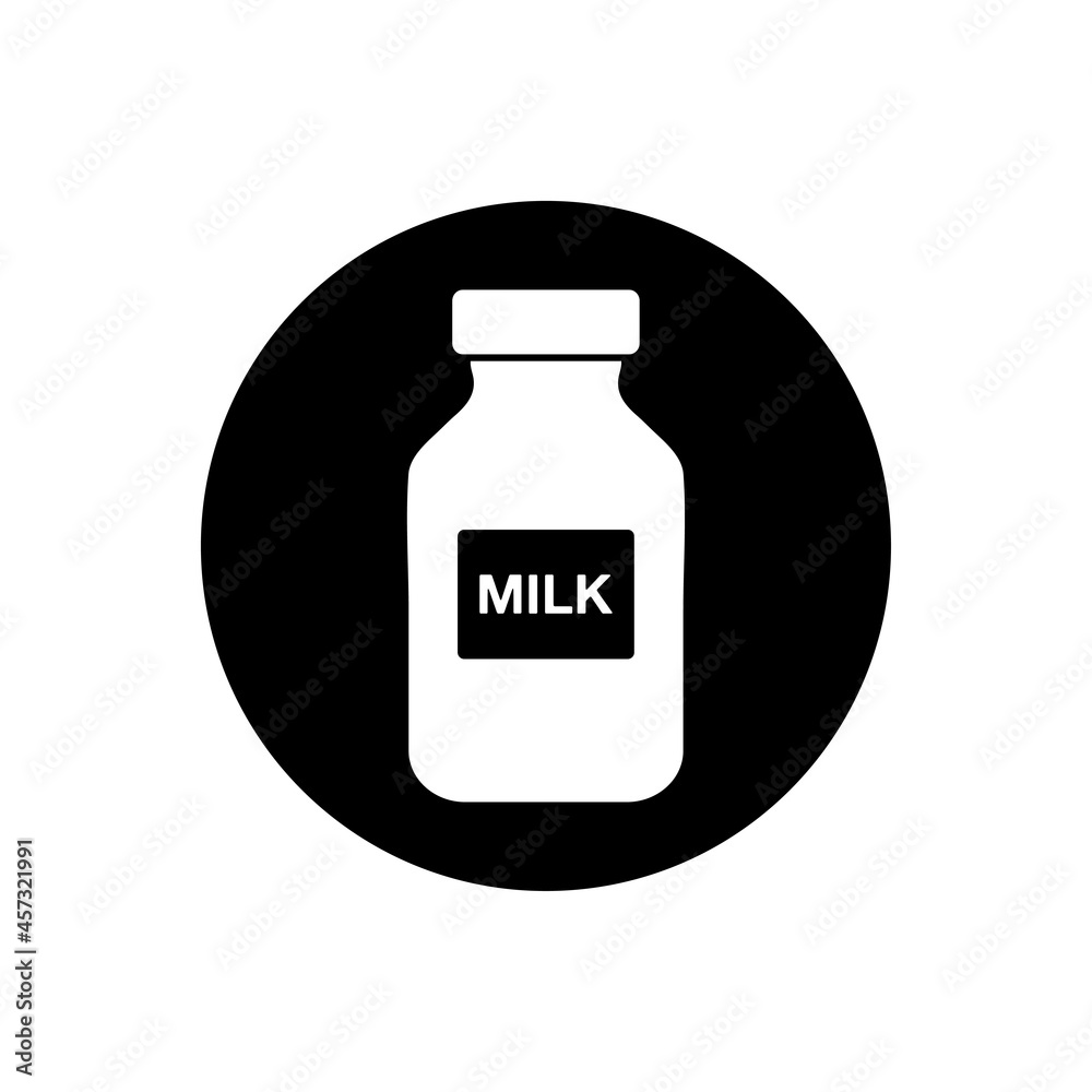 Milk Bottle Icon. Rounded Button Style Editable Vector EPS Symbol Illustration. Milk Bottle Icon. Rounded Button Style Editable Vector EPS Symbol Illustration.