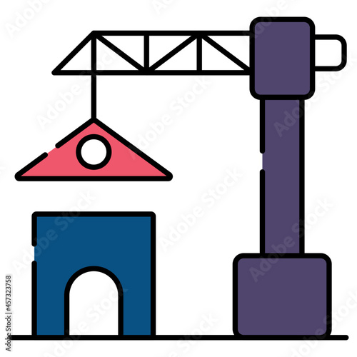 A creative design icon of home under construction © Vectorslab