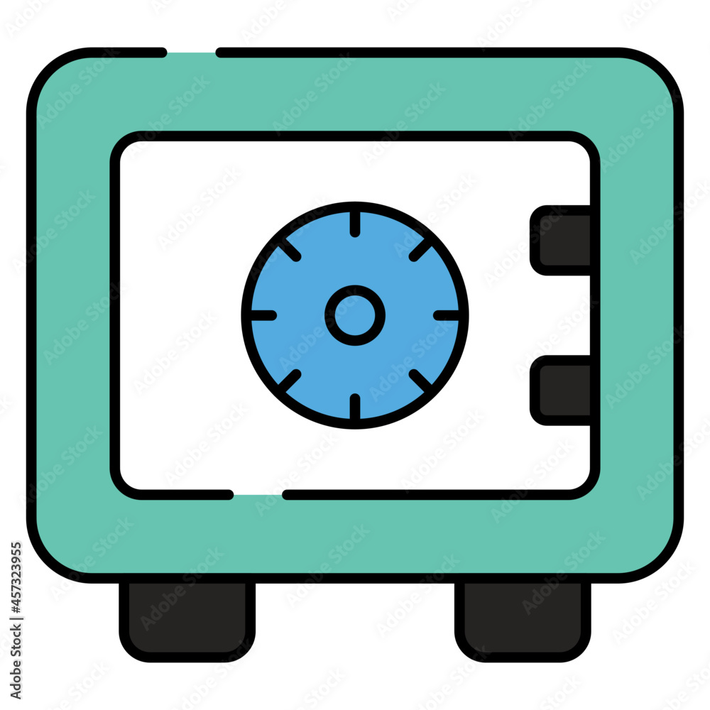 An editable design icon of bank locker An editable design icon of bank locker