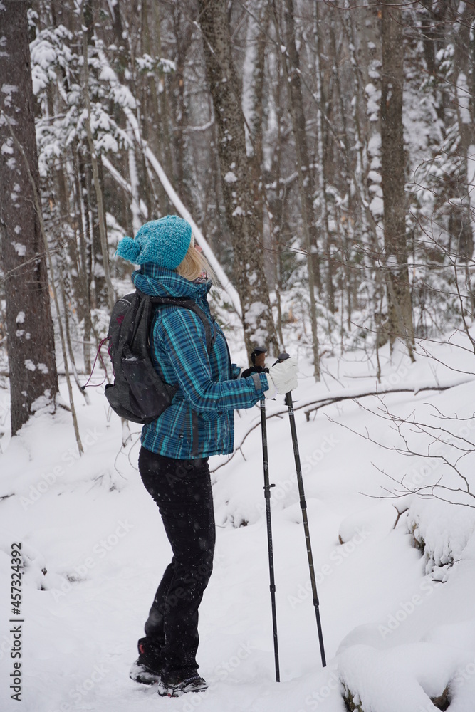 person with ski in the snow